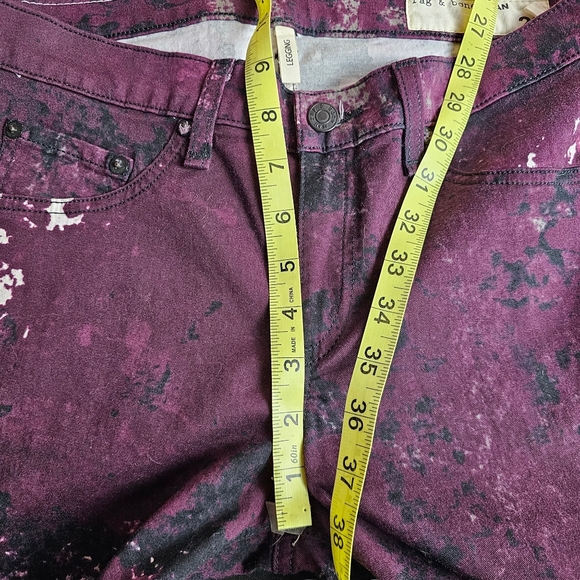 Rag & Bone Galaxy Print Legging Skinny Ankle Jeans, Purple, Size 29 - Picture 12 of 13